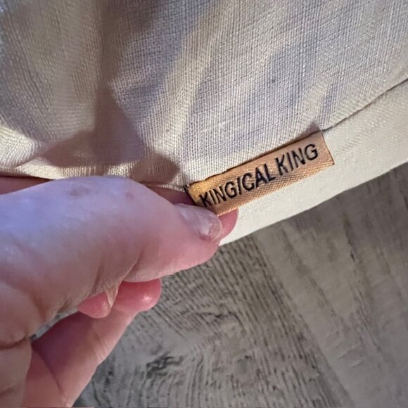 Quince King European Linen Duvet Cover Sand NWOT - Picture 4 of 4